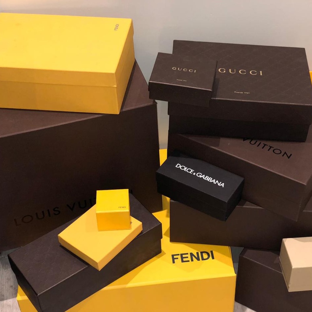 Louis Vuitton, Fendi, Gucci box’s